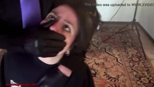 Woman handsmothered and suffocated with nylon bag by a man