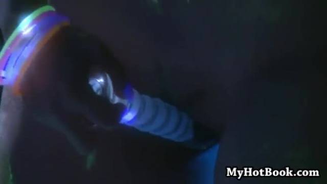 Jessica bangkok gets under a black light and enjoy