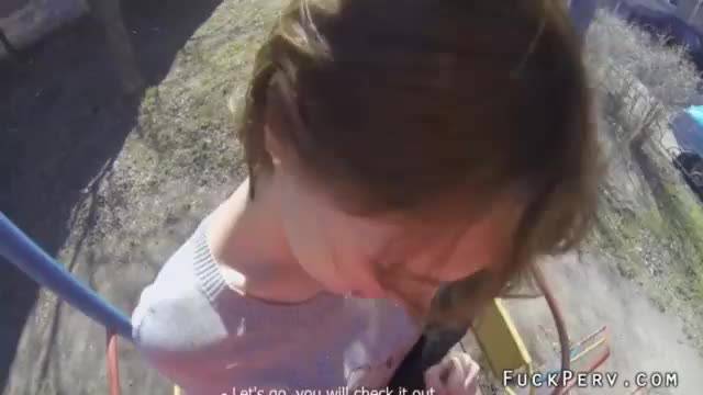 Playground pickup leads to public blowjob