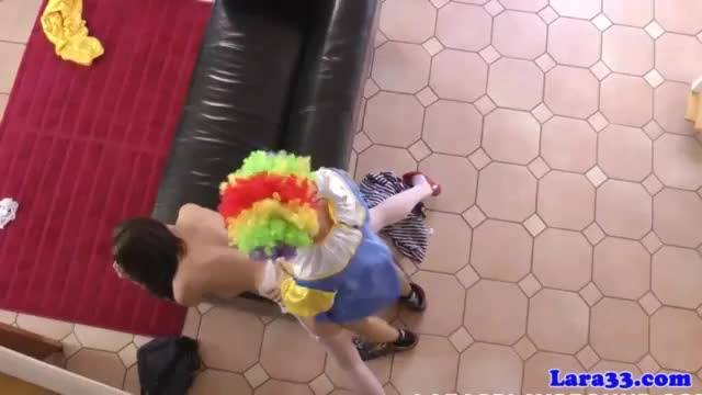 Bizarre british milf pussy fucked by clown