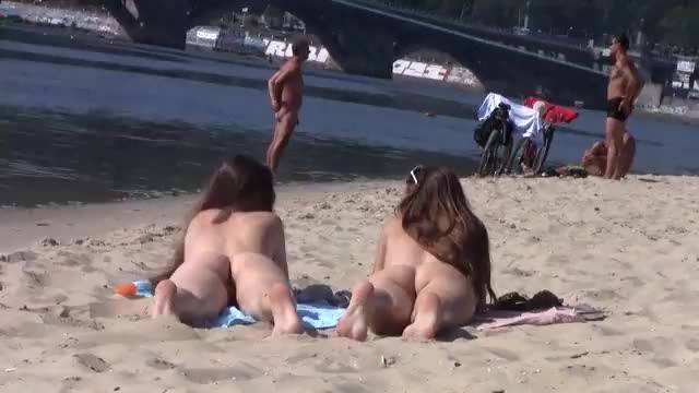 Nudist beach brings the best out of two hot teens