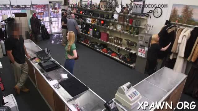 Beautiful slut sex in shop